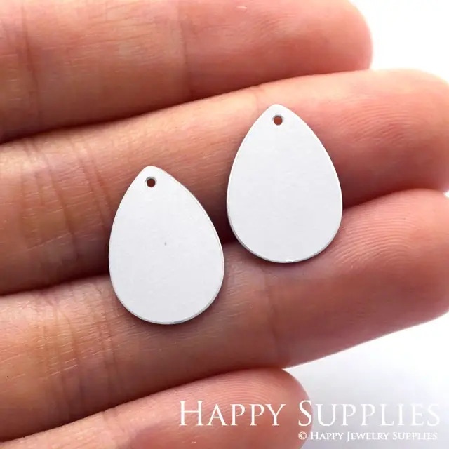 Stainless Steel Jewelry Charms, Geometric Teardrop Stainless Steel Earring Charms, Stainless Steel Silver Jewelry Pendants, Stainless Steel Silver Jewelry Findings, Stainless Steel Pendants Jewelry Wholesale (SSD497)