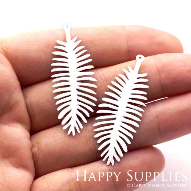 Stainless Steel Jewelry Charms, Leaf Stainless Steel Earring Charms, Stainless Steel Silver Jewelry Pendants, Stainless Steel Silver Jewelry Findings, Stainless Steel Pendants Jewelry Wholesale (SSD711)