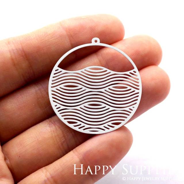 Stainless Steel Jewelry Charms, Geometric Stainless Steel Earring Charms, Stainless Steel Silver Jewelry Pendants, Stainless Steel Silver Jewelry Findings, Stainless Steel Pendants Jewelry Wholesale (SSD564)