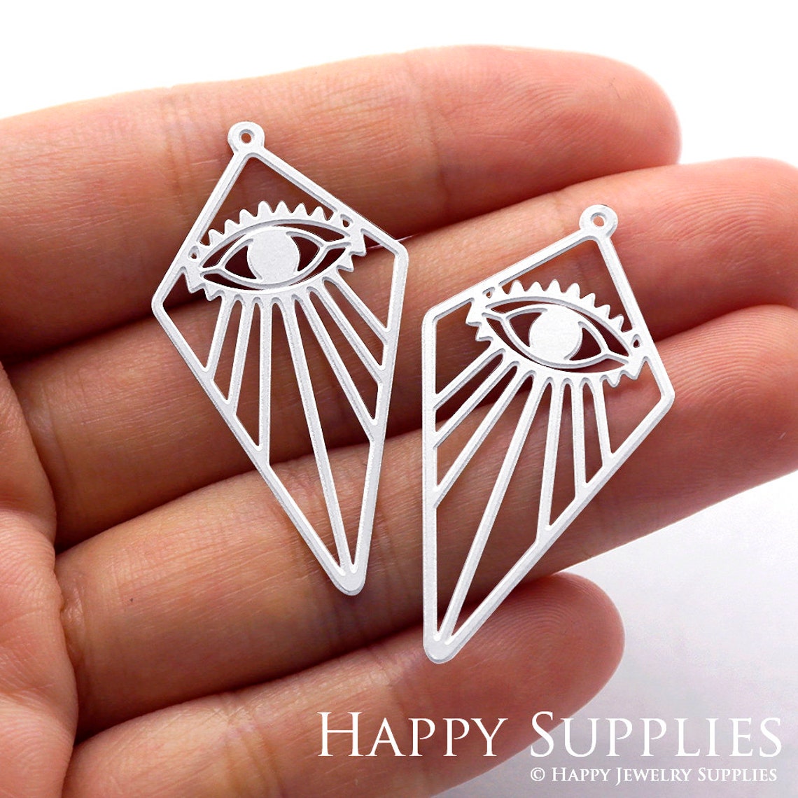 Stainless Steel Jewelry Charms, Diamond Geometric Stainless Steel Earring Charms, Stainless Steel Silver Jewelry Pendants, Stainless Steel Silver Jewelry Findings, Stainless Steel Pendants Jewelry Wholesale (SSD537)
