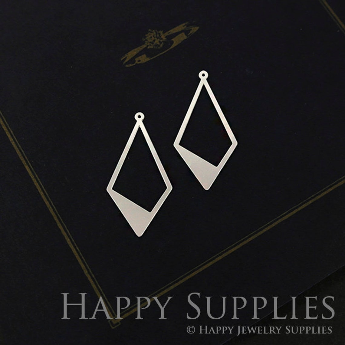 Stainless Steel Jewelry Charms, Diamond Geometric Stainless Steel Earring Charms, Stainless Steel Silver Jewelry Pendants, Stainless Steel Silver Jewelry Findings, Stainless Steel Pendants Jewelry Wholesale (SSD650)