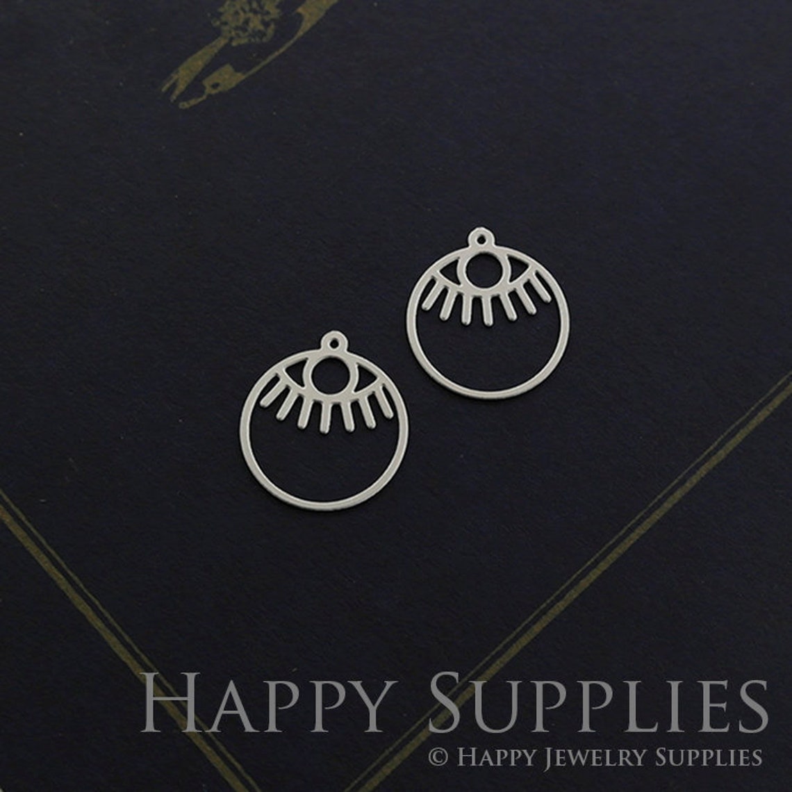 Stainless Steel Jewelry Charms, Circle Stainless Steel Earring Charms, Stainless Steel Silver Jewelry Pendants, Stainless Steel Silver Jewelry Findings, Stainless Steel Pendants Jewelry Wholesale (SSD484)