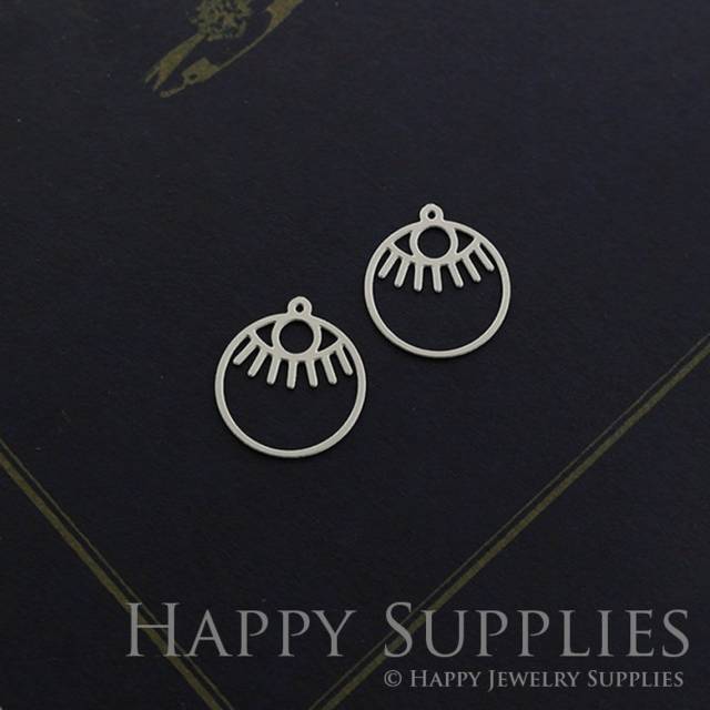 Stainless Steel Jewelry Charms, Circle Stainless Steel Earring Charms, Stainless Steel Silver Jewelry Pendants, Stainless Steel Silver Jewelry Findings, Stainless Steel Pendants Jewelry Wholesale (SSD484)