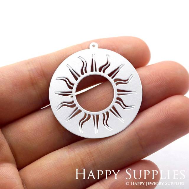 Stainless Steel Jewelry Charms, Circle Stainless Steel Earring Charms, Stainless Steel Silver Jewelry Pendants, Stainless Steel Silver Jewelry Findings, Stainless Steel Pendants Jewelry Wholesale (SSD727)