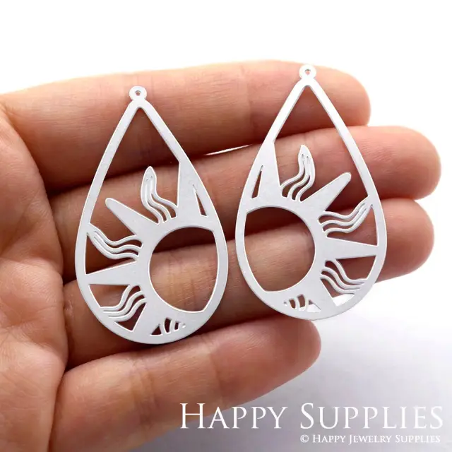 Stainless Steel Jewelry Charms, Teardrop Stainless Steel Earring Charms, Stainless Steel Silver Jewelry Pendants, Stainless Steel Silver Jewelry Findings, Stainless Steel Pendants Jewelry Wholesale (SSD739)