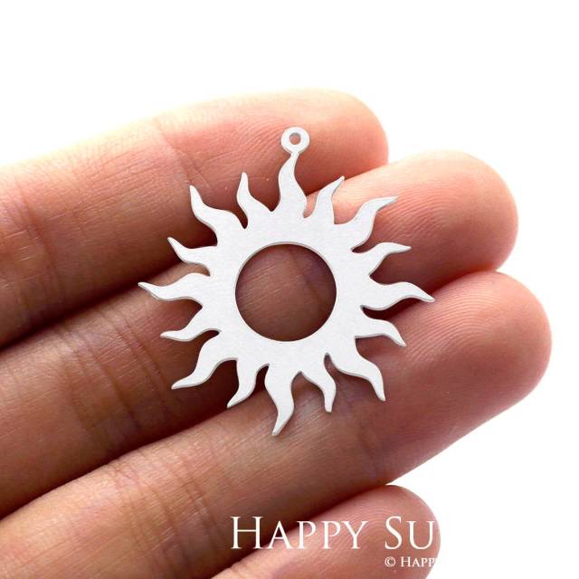 Stainless Steel Jewelry Charms, Sun Stainless Steel Earring Charms, Stainless Steel Silver Jewelry Pendants, Stainless Steel Silver Jewelry Findings, Stainless Steel Pendants Jewelry Wholesale (SSD767)