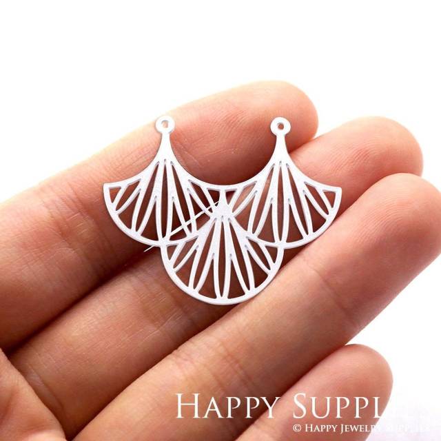 Stainless Steel Jewelry Charms, Leaf Stainless Steel Earring Charms, Stainless Steel Silver Jewelry Pendants, Stainless Steel Silver Jewelry Findings, Stainless Steel Pendants Jewelry Wholesale (SSD761)