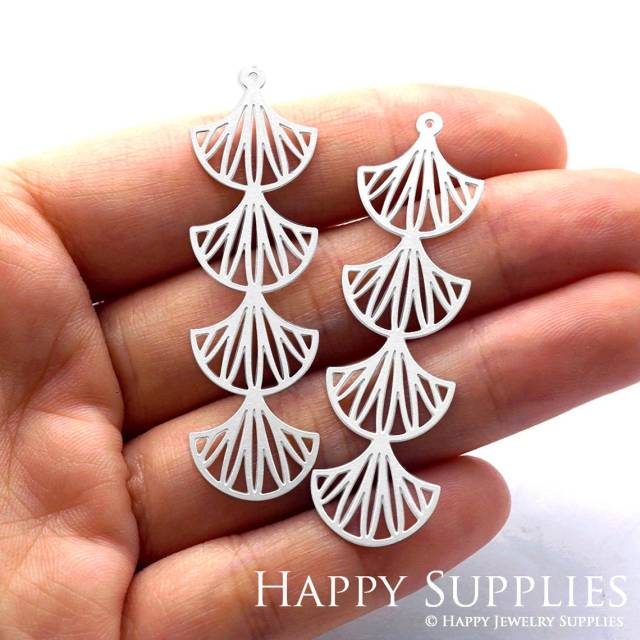 Stainless Steel Jewelry Charms, Leaf Stainless Steel Earring Charms, Stainless Steel Silver Jewelry Pendants, Stainless Steel Silver Jewelry Findings, Stainless Steel Pendants Jewelry Wholesale (SSD760)