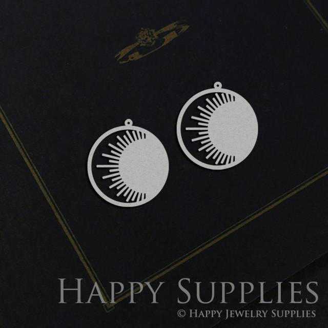 Stainless Steel Jewelry Charms, Circle Stainless Steel Earring Charms, Stainless Steel Silver Jewelry Pendants, Stainless Steel Silver Jewelry Findings, Stainless Steel Pendants Jewelry Wholesale (SSD728)