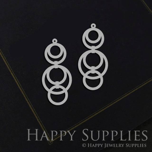 Stainless Steel Jewelry Charms, Circles Stainless Steel Earring Charms, Stainless Steel Silver Jewelry Pendants, Stainless Steel Silver Jewelry Findings, Stainless Steel Pendants Jewelry Wholesale (SSD824)