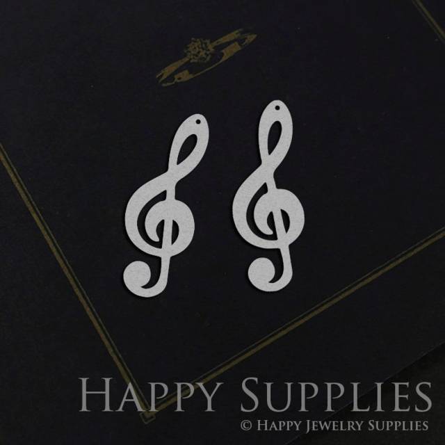 Stainless Steel Jewelry Charms, Musical note Stainless Steel Earring Charms, Stainless Steel Silver Jewelry Pendants, Stainless Steel Silver Jewelry Findings, Stainless Steel Pendants Jewelry Wholesale (SSD837)