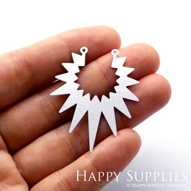 Stainless Steel Jewelry Charms, Geometric Stainless Steel Earring Charms, Stainless Steel Silver Jewelry Pendants, Stainless Steel Silver Jewelry Findings, Stainless Steel Pendants Jewelry Wholesale (SSD797)