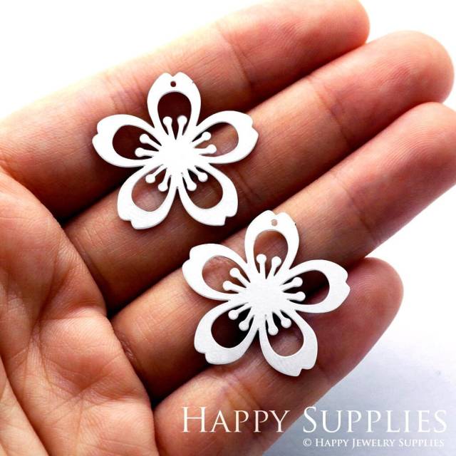 Stainless Steel Jewelry Charms, Flowers Stainless Steel Earring Charms, Stainless Steel Silver Jewelry Pendants, Stainless Steel Silver Jewelry Findings, Stainless Steel Pendants Jewelry Wholesale (SSD811)