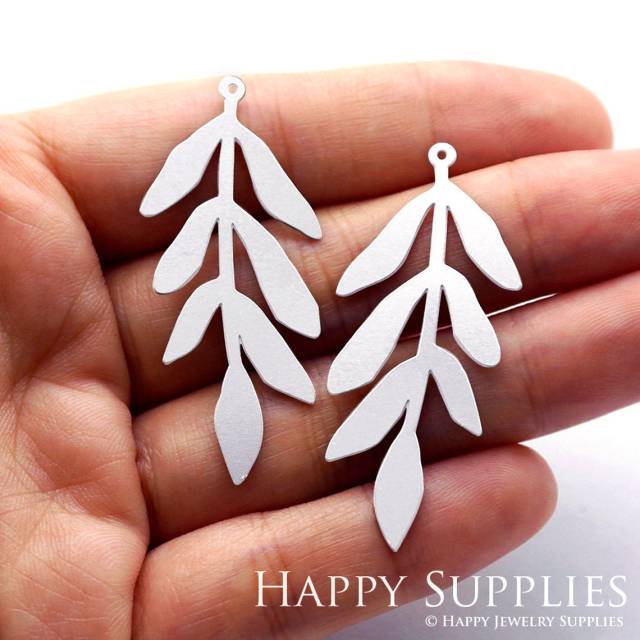 Stainless Steel Jewelry Charms, Leaves Stainless Steel Earring Charms, Stainless Steel Silver Jewelry Pendants, Stainless Steel Silver Jewelry Findings, Stainless Steel Pendants Jewelry Wholesale (SSD816)