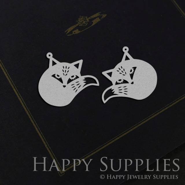 Stainless Steel Jewelry Charms, Fox Stainless Steel Earring Charms, Stainless Steel Silver Jewelry Pendants, Stainless Steel Silver Jewelry Findings, Stainless Steel Pendants Jewelry Wholesale (SSD843)