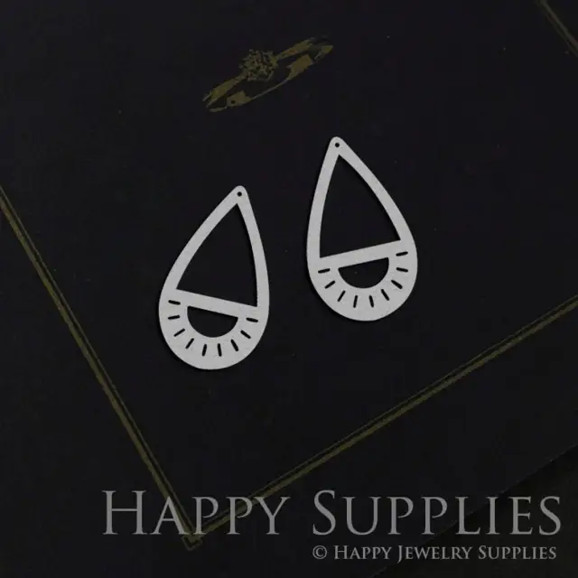 Stainless Steel Jewelry Charms, Teardrop Stainless Steel Earring Charms, Stainless Steel Silver Jewelry Pendants, Stainless Steel Silver Jewelry Findings, Stainless Steel Pendants Jewelry Wholesale (SSD775)