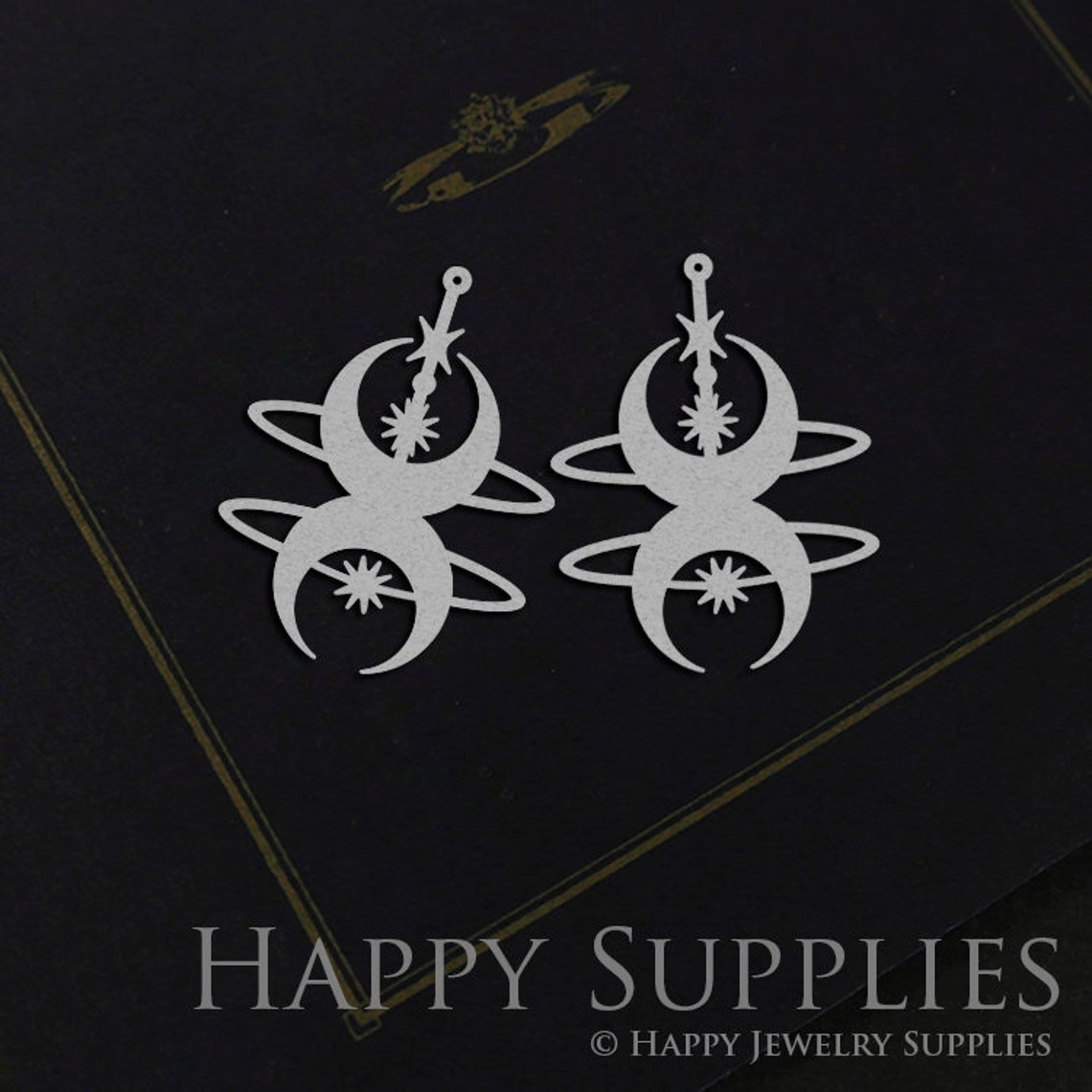 Stainless Steel Jewelry Charms, Moon Stainless Steel Earring Charms, Stainless Steel Silver Jewelry Pendants, Stainless Steel Silver Jewelry Findings, Stainless Steel Pendants Jewelry Wholesale (SSD832)