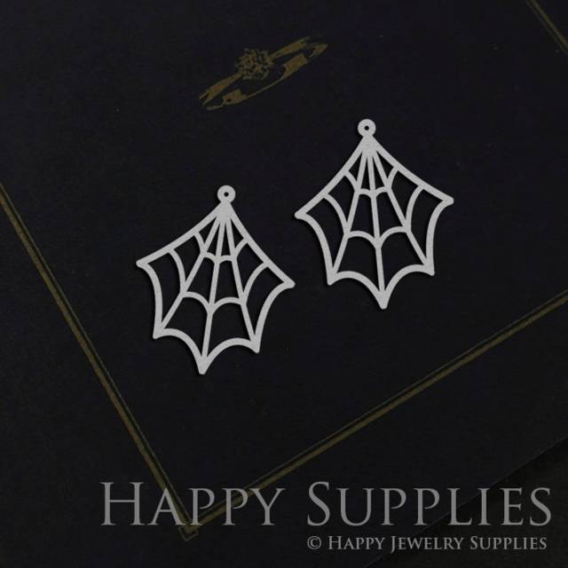 Stainless Steel Jewelry Charms, Cobweb Stainless Steel Earring Charms, Stainless Steel Silver Jewelry Pendants, Stainless Steel Silver Jewelry Findings, Stainless Steel Pendants Jewelry Wholesale (SSD777)