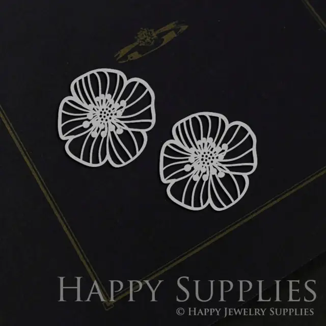 Stainless Steel Jewelry Charms, Flowers Stainless Steel Earring Charms, Stainless Steel Silver Jewelry Pendants, Stainless Steel Silver Jewelry Findings, Stainless Steel Pendants Jewelry Wholesale (SSD988)