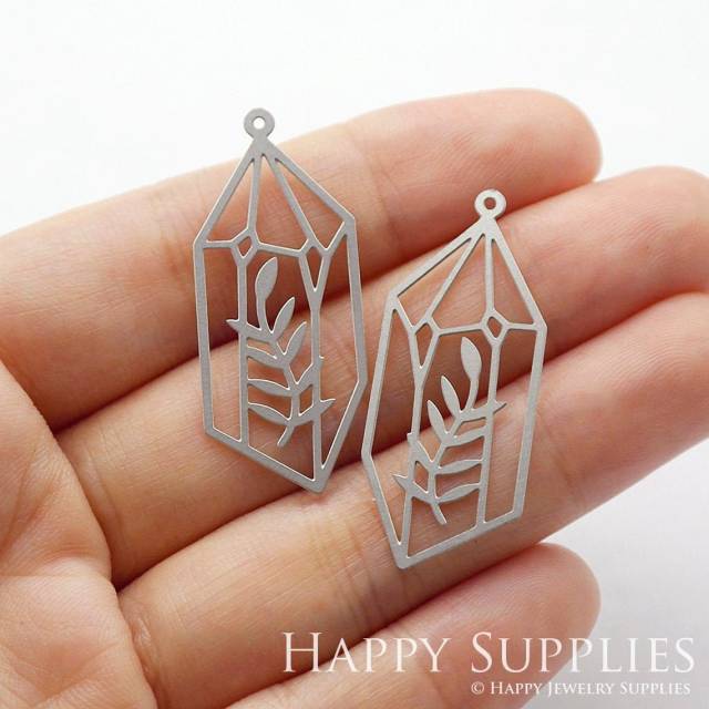 Stainless Steel Jewelry Charms, Geometry Stainless Steel Earring Charms, Stainless Steel Silver Jewelry Pendants, Stainless Steel Silver Jewelry Findings, Stainless Steel Pendants Jewelry Wholesale (SSD890)