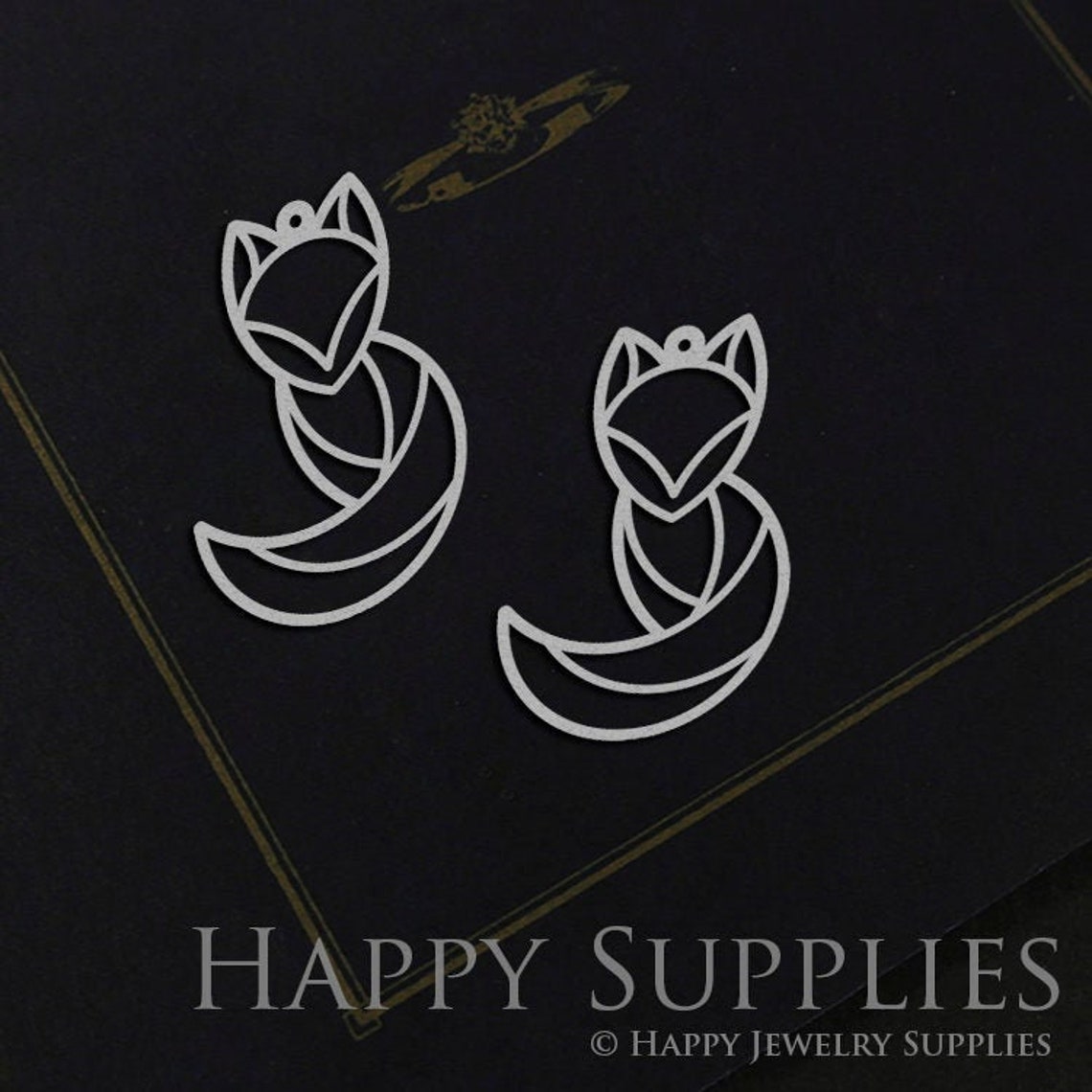 Stainless Steel Jewelry Charms, Fox Stainless Steel Earring Charms, Stainless Steel Silver Jewelry Pendants, Stainless Steel Silver Jewelry Findings, Stainless Steel Pendants Jewelry Wholesale (SSD964)