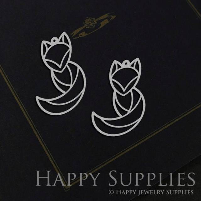 Stainless Steel Jewelry Charms, Fox Stainless Steel Earring Charms, Stainless Steel Silver Jewelry Pendants, Stainless Steel Silver Jewelry Findings, Stainless Steel Pendants Jewelry Wholesale (SSD964)