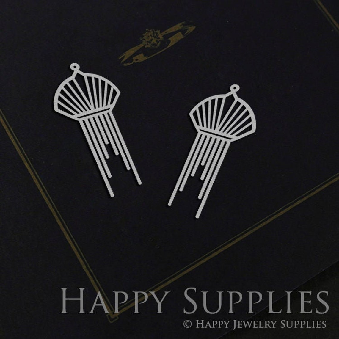 Stainless Steel Jewelry Charms, Geometric Tassel Stainless Steel Earring Charms, Stainless Steel Silver Jewelry Pendants, Stainless Steel Silver Jewelry Findings, Stainless Steel Pendants Jewelry Wholesale (SSD860)