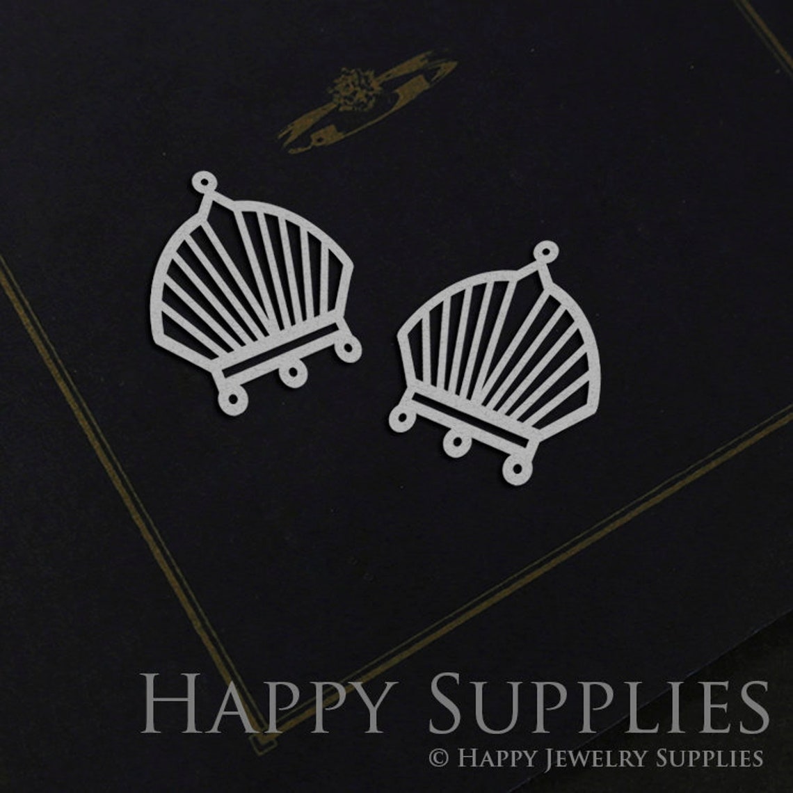 Stainless Steel Jewelry Charms, Fan Stainless Steel Earring Charms, Stainless Steel Silver Jewelry Pendants, Stainless Steel Silver Jewelry Findings, Stainless Steel Pendants Jewelry Wholesale (SSD861)