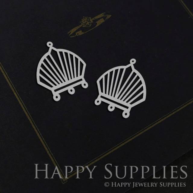 Stainless Steel Jewelry Charms, Fan Stainless Steel Earring Charms, Stainless Steel Silver Jewelry Pendants, Stainless Steel Silver Jewelry Findings, Stainless Steel Pendants Jewelry Wholesale (SSD861)