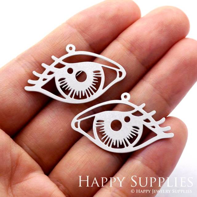 Stainless Steel Jewelry Charms, Eyes Stainless Steel Earring Charms, Stainless Steel Silver Jewelry Pendants, Stainless Steel Silver Jewelry Findings, Stainless Steel Pendants Jewelry Wholesale (SSD911)
