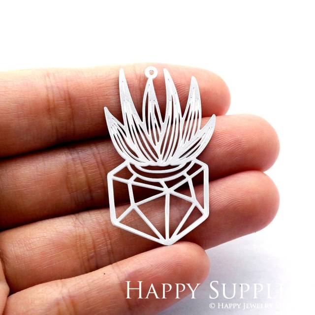 Stainless Steel Jewelry Charms, Leaves Stainless Steel Earring Charms, Stainless Steel Silver Jewelry Pendants, Stainless Steel Silver Jewelry Findings, Stainless Steel Pendants Jewelry Wholesale (SSD944)