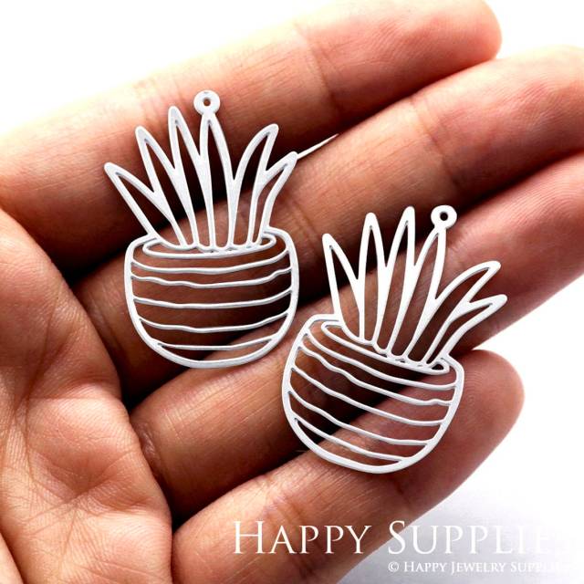 Stainless Steel Jewelry Charms, Leaves Stainless Steel Earring Charms, Stainless Steel Silver Jewelry Pendants, Stainless Steel Silver Jewelry Findings, Stainless Steel Pendants Jewelry Wholesale (SSD907)