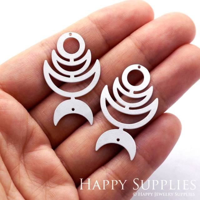 Stainless Steel Jewelry Charms, Geometry Stainless Steel Earring Charms, Stainless Steel Silver Jewelry Pendants, Stainless Steel Silver Jewelry Findings, Stainless Steel Pendants Jewelry Wholesale (SSD885)