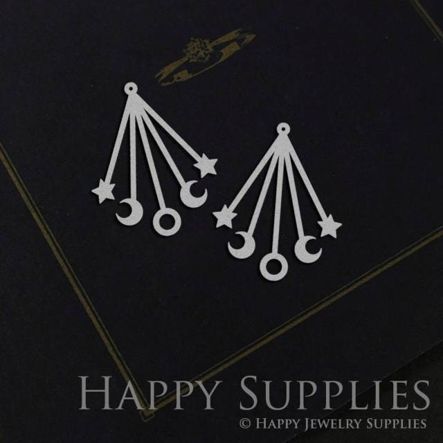 Stainless Steel Jewelry Charms, Moon Phases Stainless Steel Earring Charms, Stainless Steel Silver Jewelry Pendants, Stainless Steel Silver Jewelry Findings, Stainless Steel Pendants Jewelry Wholesale (SSD1070)