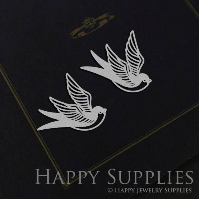 Stainless Steel Jewelry Charms, Swallow Stainless Steel Earring Charms, Stainless Steel Silver Jewelry Pendants, Stainless Steel Silver Jewelry Findings, Stainless Steel Pendants Jewelry Wholesale (SSD1026)