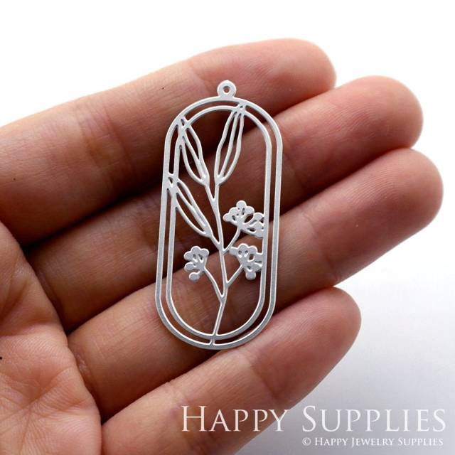 Stainless Steel Jewelry Charms, Flower Stainless Steel Earring Charms, Stainless Steel Silver Jewelry Pendants, Stainless Steel Silver Jewelry Findings, Stainless Steel Pendants Jewelry Wholesale (SSD1128)