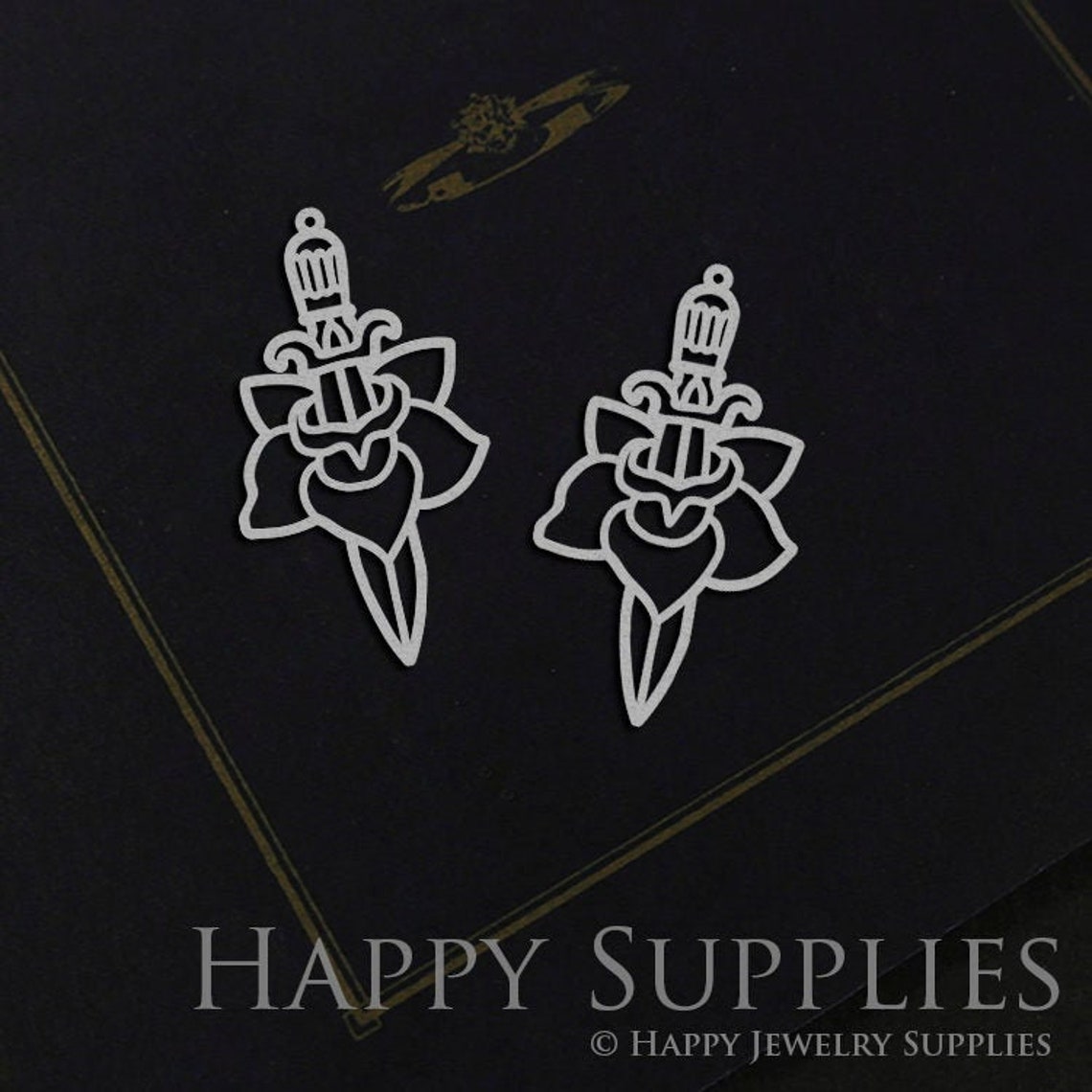 Stainless Steel Jewelry Charms, Flower Stainless Steel Earring Charms, Stainless Steel Silver Jewelry Pendants, Stainless Steel Silver Jewelry Findings, Stainless Steel Pendants Jewelry Wholesale (SSD1054)