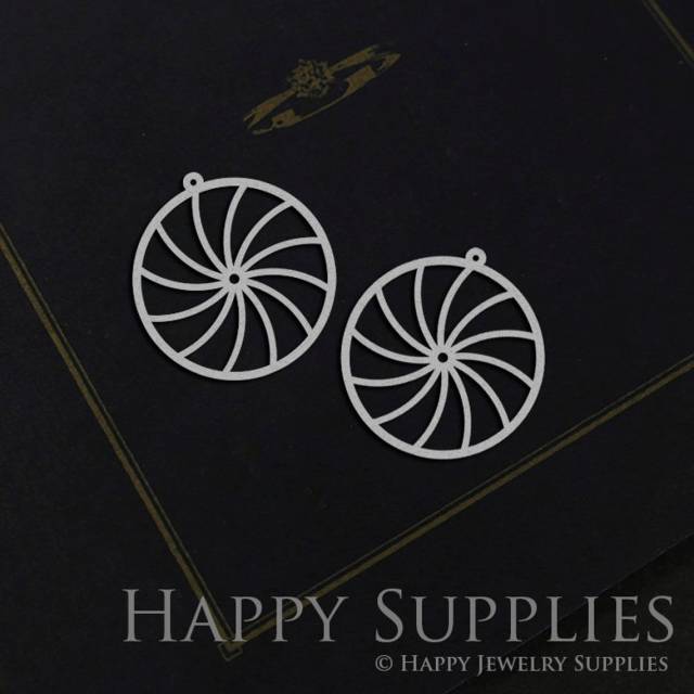 Stainless Steel Jewelry Charms, Circle Stainless Steel Earring Charms, Stainless Steel Silver Jewelry Pendants, Stainless Steel Silver Jewelry Findings, Stainless Steel Pendants Jewelry Wholesale (SSD1145)