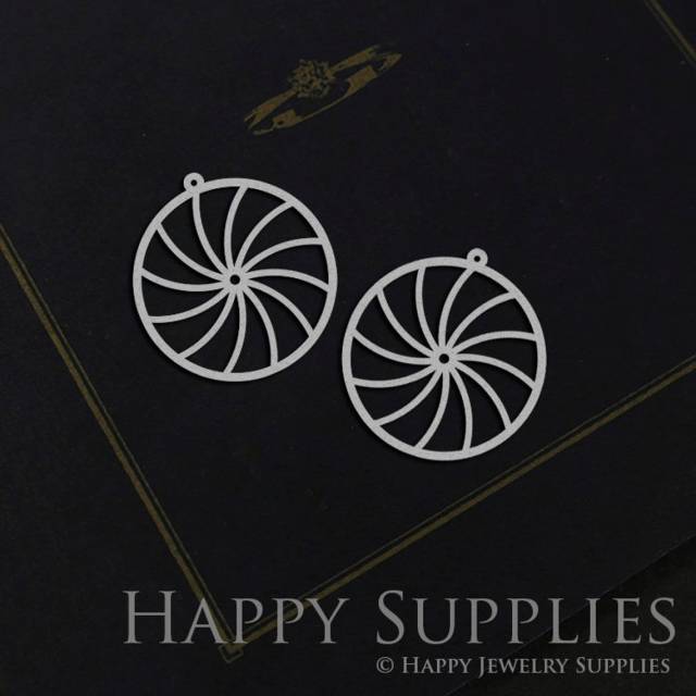 Stainless Steel Jewelry Charms, Circle Stainless Steel Earring Charms, Stainless Steel Silver Jewelry Pendants, Stainless Steel Silver Jewelry Findings, Stainless Steel Pendants Jewelry Wholesale (SSD1145)