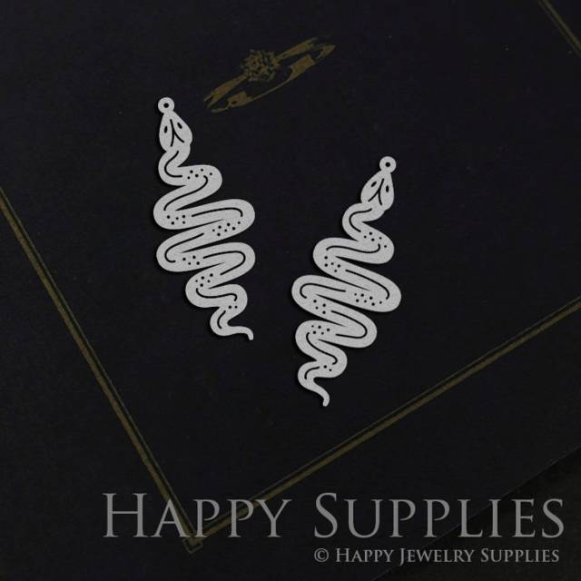 Stainless Steel Jewelry Charms, Snake Stainless Steel Earring Charms, Stainless Steel Silver Jewelry Pendants, Stainless Steel Silver Jewelry Findings, Stainless Steel Pendants Jewelry Wholesale (SSD1064)
