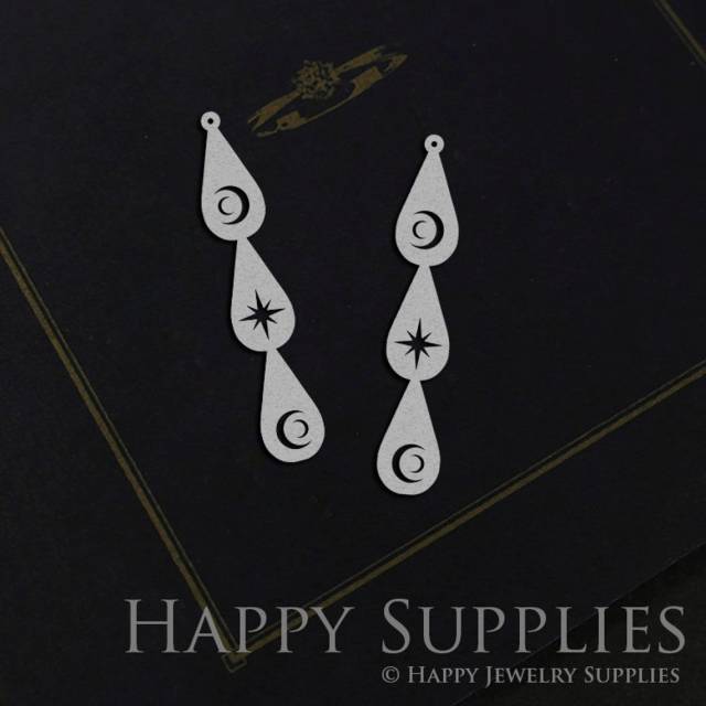 Stainless Steel Jewelry Charms, Geometric Teardrop Stainless Steel Earring Charms, Stainless Steel Silver Jewelry Pendants, Stainless Steel Silver Jewelry Findings, Stainless Steel Pendants Jewelry Wholesale (SSD1099)