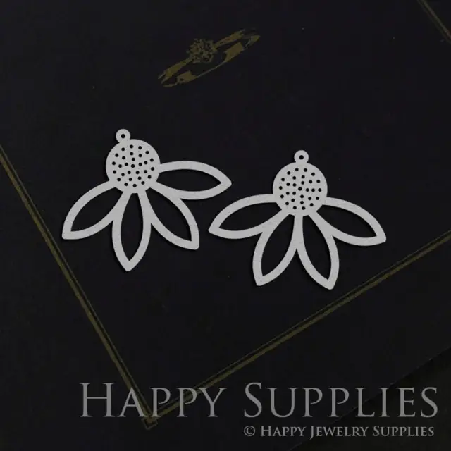 Stainless Steel Jewelry Charms, Flowers Stainless Steel Earring Charms, Stainless Steel Silver Jewelry Pendants, Stainless Steel Silver Jewelry Findings, Stainless Steel Pendants Jewelry Wholesale (SSD1174)