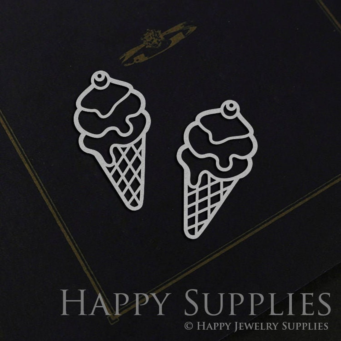 Stainless Steel Jewelry Charms, Geometric Ice cream Stainless Steel Earring Charms, Stainless Steel Silver Jewelry Pendants, Stainless Steel Silver Jewelry Findings, Stainless Steel Pendants Jewelry Wholesale (SSD1167)