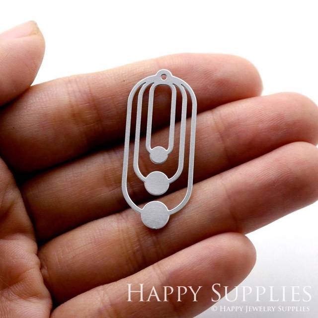 Stainless Steel Jewelry Charms, Oval Stainless Steel Earring Charms, Stainless Steel Silver Jewelry Pendants, Stainless Steel Silver Jewelry Findings, Stainless Steel Pendants Jewelry Wholesale (SSD1193)