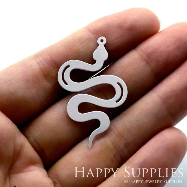 Stainless Steel Jewelry Charms, Snake Stainless Steel Earring Charms, Stainless Steel Silver Jewelry Pendants, Stainless Steel Silver Jewelry Findings, Stainless Steel Pendants Jewelry Wholesale (SSD1229)