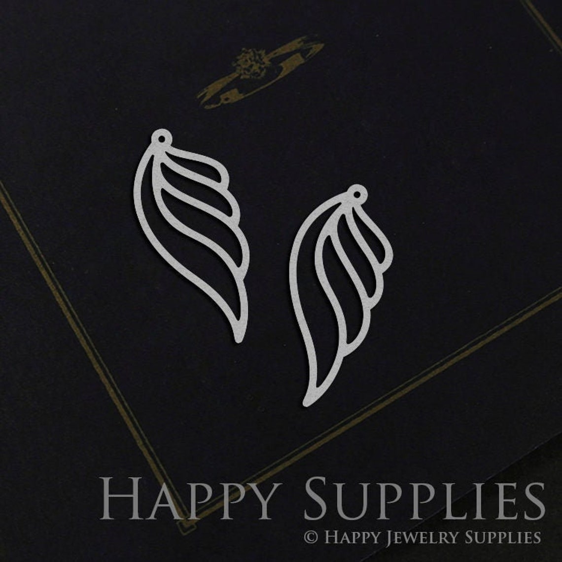 Stainless Steel Jewelry Charms, Wing Stainless Steel Earring Charms, Stainless Steel Silver Jewelry Pendants, Stainless Steel Silver Jewelry Findings, Stainless Steel Pendants Jewelry Wholesale (SSD1157)