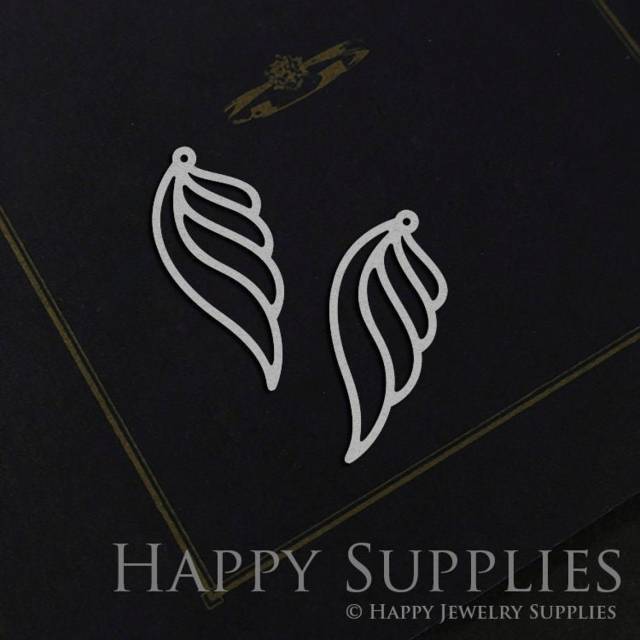 Stainless Steel Jewelry Charms, Wing Stainless Steel Earring Charms, Stainless Steel Silver Jewelry Pendants, Stainless Steel Silver Jewelry Findings, Stainless Steel Pendants Jewelry Wholesale (SSD1157)