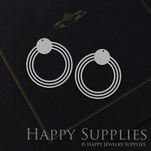 Stainless Steel Jewelry Charms, Circle Stainless Steel Earring Charms, Stainless Steel Silver Jewelry Pendants, Stainless Steel Silver Jewelry Findings, Stainless Steel Pendants Jewelry Wholesale (SSD1169)