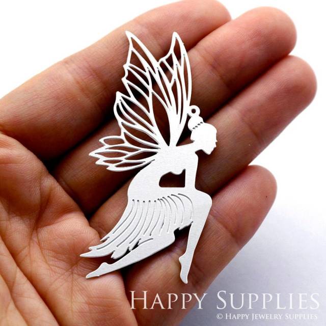 Stainless Steel Jewelry Charms, Angel Stainless Steel Earring Charms, Stainless Steel Silver Jewelry Pendants, Stainless Steel Silver Jewelry Findings, Stainless Steel Pendants Jewelry Wholesale (SSD1246)