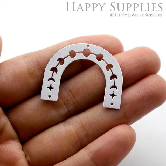 Stainless Steel Jewelry Charms, U  Stainless Steel Earring Charms, Stainless Steel Silver Jewelry Pendants, Stainless Steel Silver Jewelry Findings, Stainless Steel Pendants Jewelry Wholesale (SSD1177)